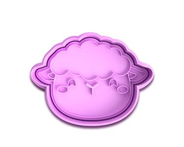 Sheep Cookie Cutter and Fondant Stamp