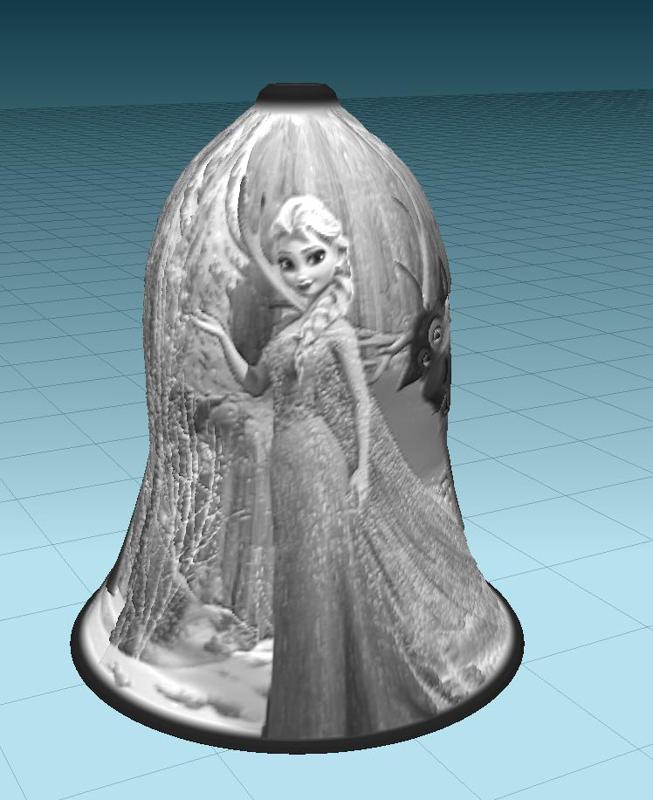 Christmas bell litho The snow queen and co.