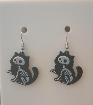 Skeleton Persian Earrings & Keychain | No AMS Needed | Halloween Cute Creepy 3D Print STL