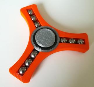 Fidget Spinner with 9x 8mm steel balls