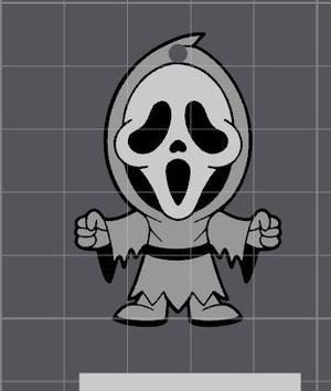 Ghostface Chibi Keyring
