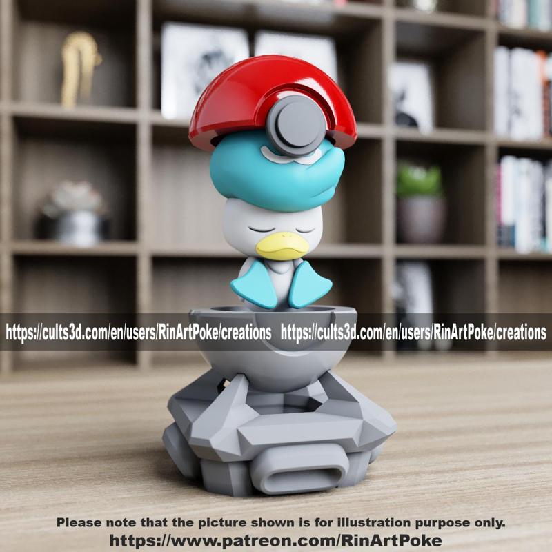 Quaxly in the pokeball from Pokemon