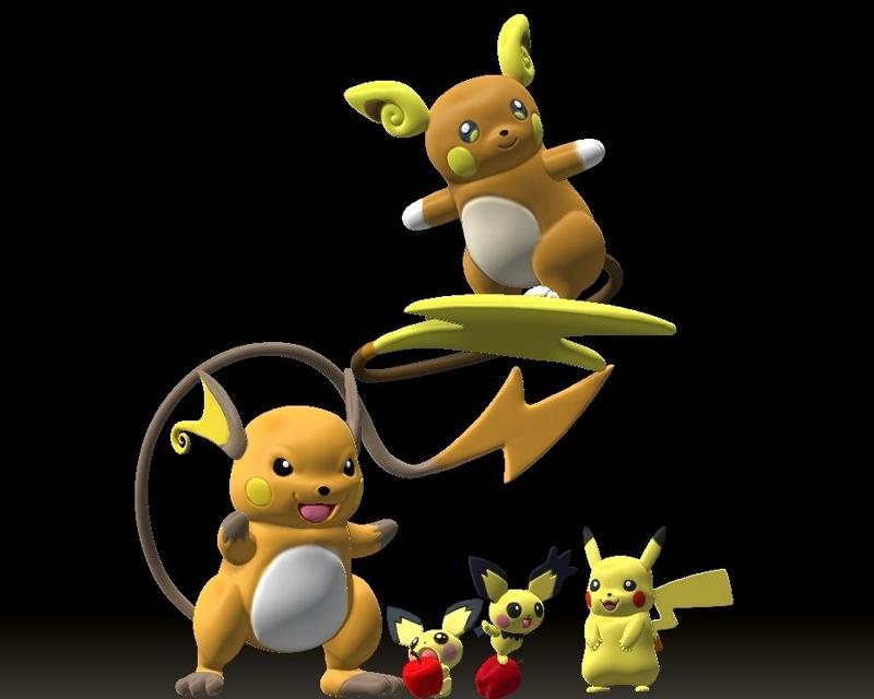 pichu, pikachu, pikachu, raichu, alola raichu, pikachu Gmax