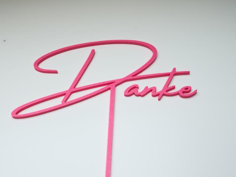 Cake-Flower-topper Danke