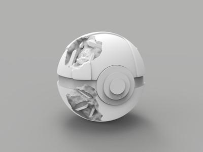 ULTRABALL POKEMON DANIEL ARSHAM STYLE SCULPTURE - WITH CRYSTALS AND MINERALS