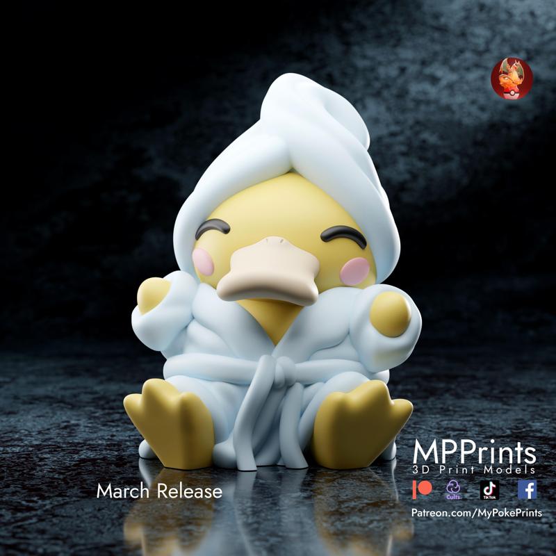 bathtub psyduck - presupported and FDM ready