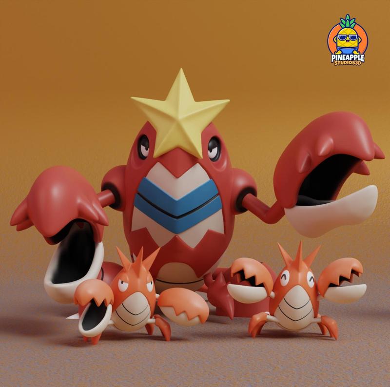 Pokemon - Corphish and Crawdaunt with 2 poses
