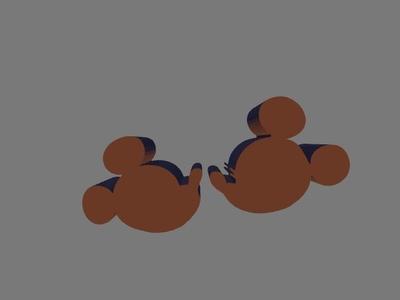 Mickey and Minnie Kissing Cabinet Handles