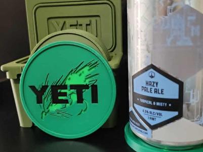 yeti fly-fishing cooler coaster set