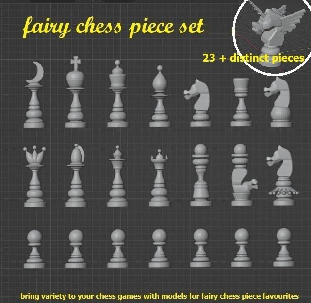 fairy chess piece set