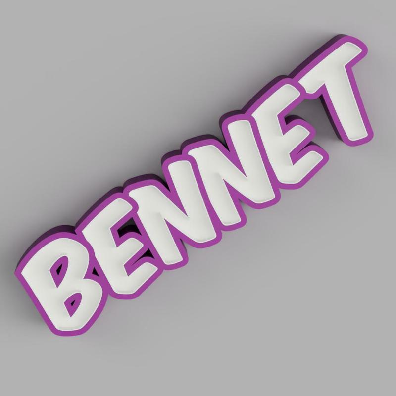 NAMELED BENNET - LED LAMP WITH NAME