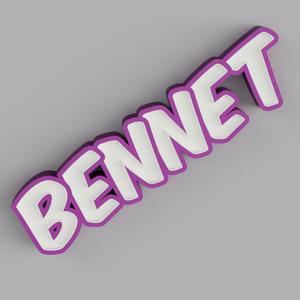 NAMELED BENNET - LED LAMP WITH NAME
