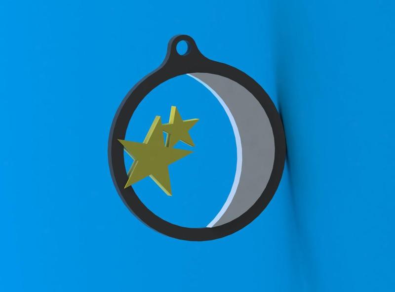 Star and Moon Pennant