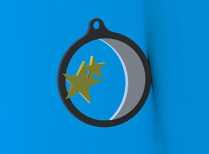 Star and Moon Pennant