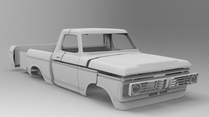 RC Scale body Ford F-150 313mm wheelbase