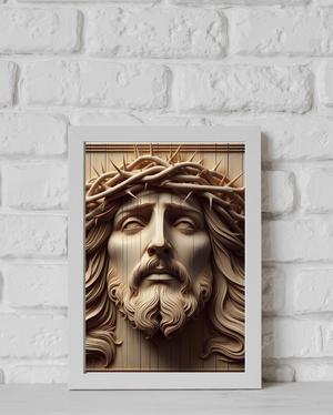 Jesus. Jesus Christ. Christ.  Bas-relief for CNC wood carving. Bas-relief for CNC wood carving. M4