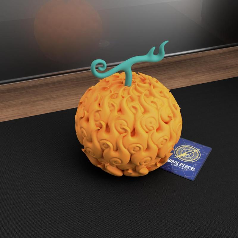 Mera Mera no Mi Deckbox - Devil Fruit - Holds 100 Cards, Double Sleeve Compatible - One Piece - TCG