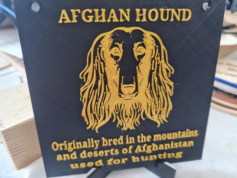 Afghan Hound Dog Plaque
