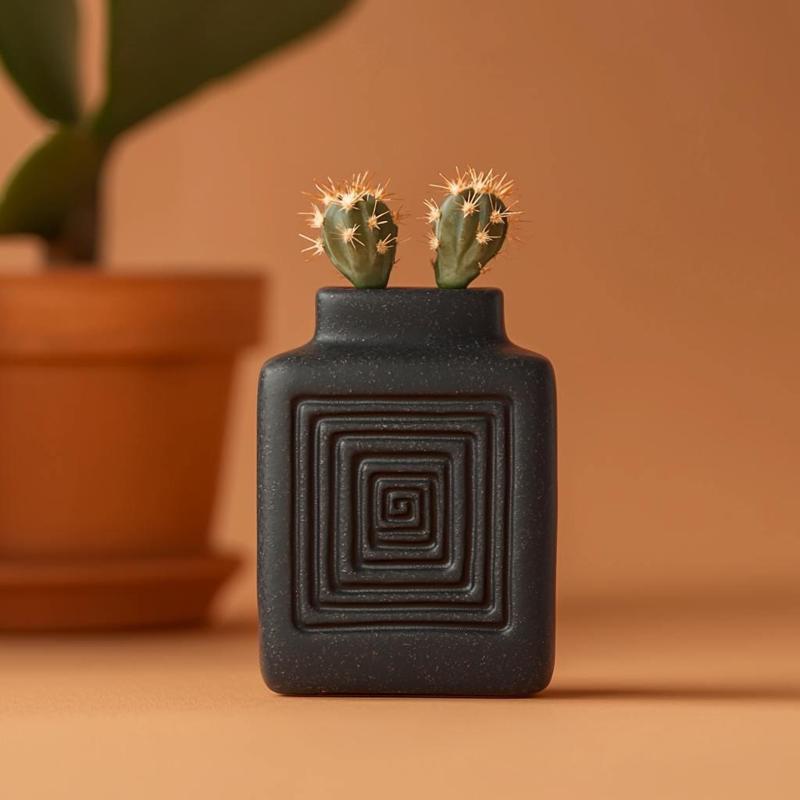 El Laberinto Vase – Minimalist Decor with a Spiraling Southwestern Twist