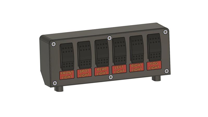 Off-road vehicle switch panel