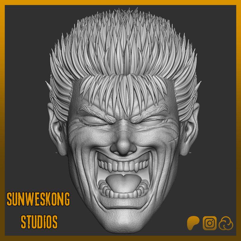 Guts Berserk Screaming Headsculpt