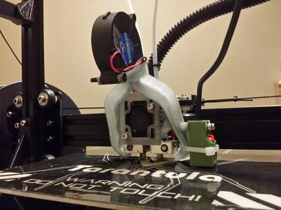 Radial Fan Fang for Tevo Tarantula (5015 fan) Dual Extruder and stock SN04 sensor