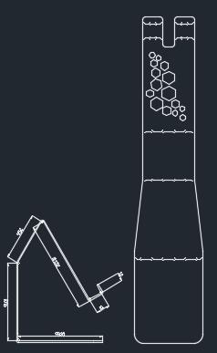 Minimalist Cell Phone Holder in Bent Sheet Metal