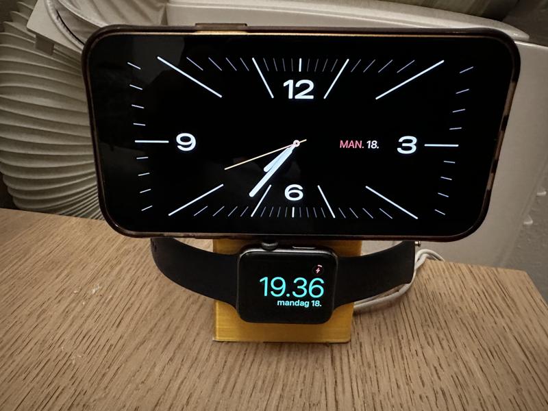 iPhone and Apple watch MagSafe charging station