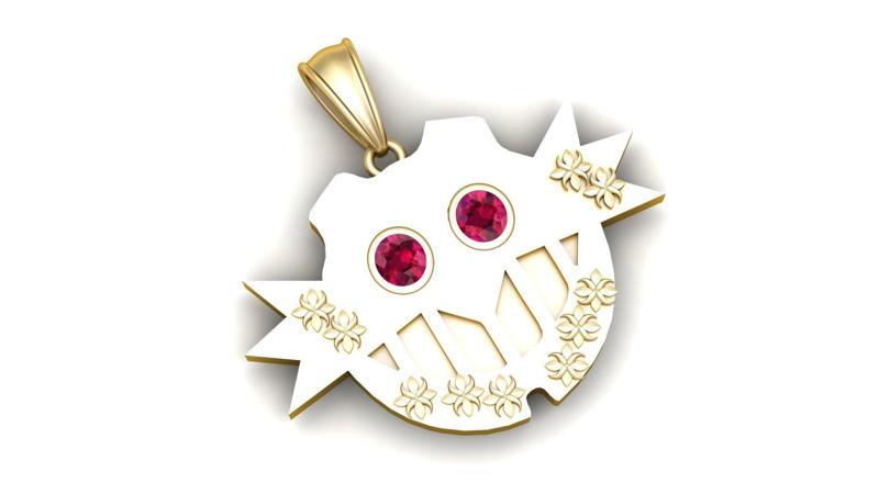 Smiley Face Pendant  3D printable model