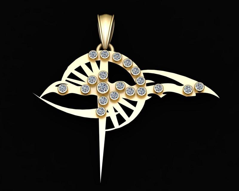 Blade Gold Pendant 3D Printable Mode