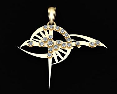 Blade Gold Pendant 3D Printable Mode