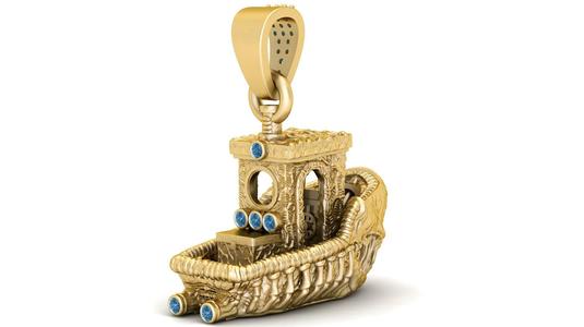 SHIP GOLD PENDANT  3d printable model