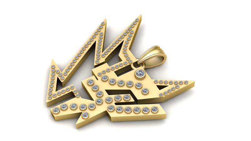 Trident Pendant  3D printable model