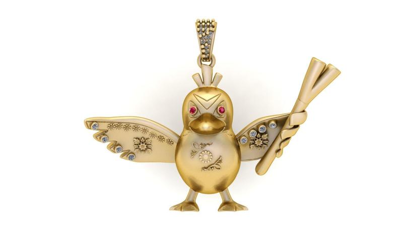 ANGRY BIRD PENDANT 3D PRINTABLE MODEL