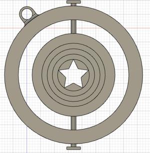 Captain America rotating key ring