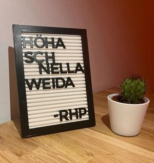 Letter Board - with Feet & Umlaut