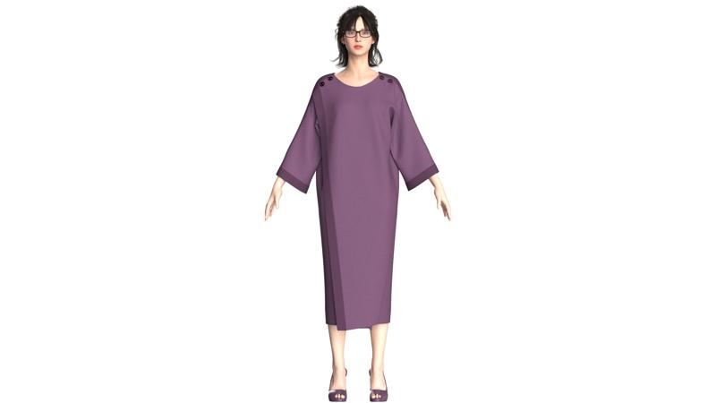 Girls Fashion Sweat Dress | Marvelous / Clo3d / obj / fbx