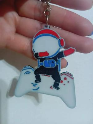 Gamer astronaut keychain