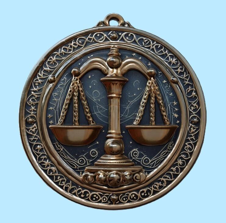 Zodiac Libra Medal