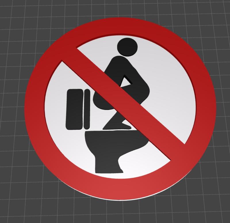 Wall plate bathroom don't climb on the toilet