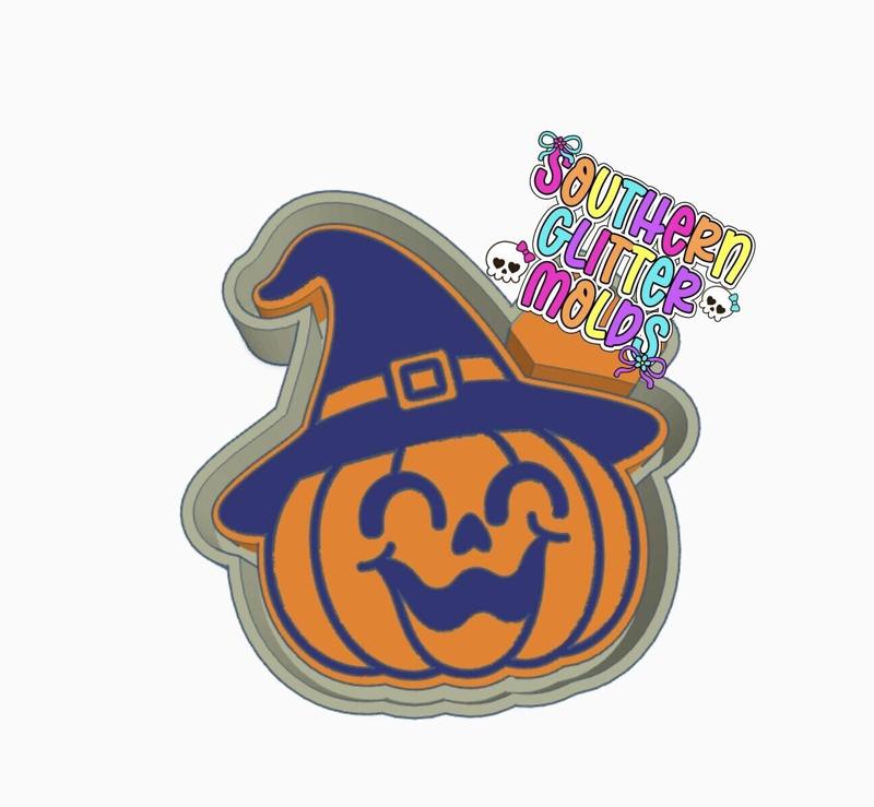 Pumpkin with Witch Hat