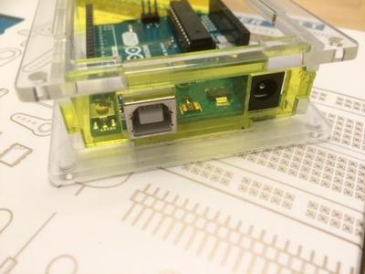 Laser cut Arduino enclosure open top