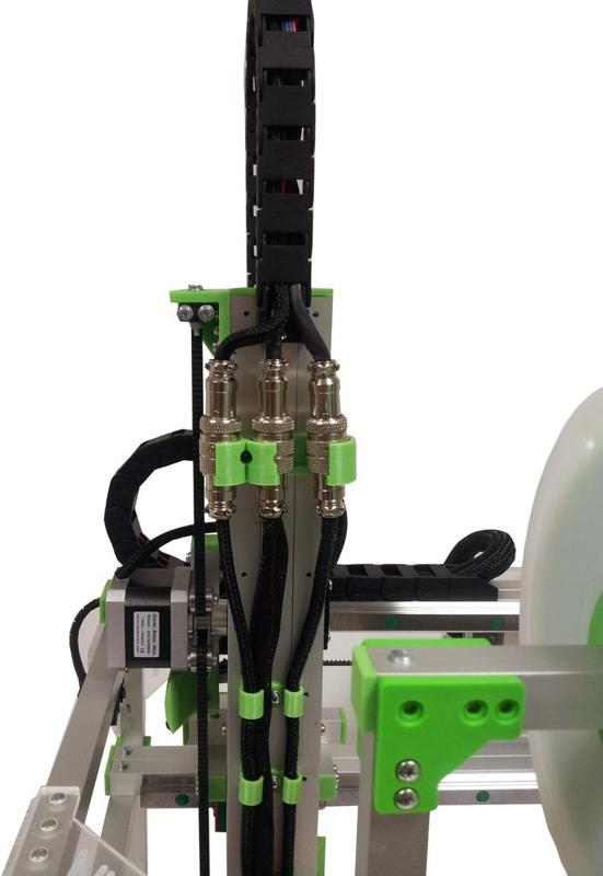 Support for plugs extruder.