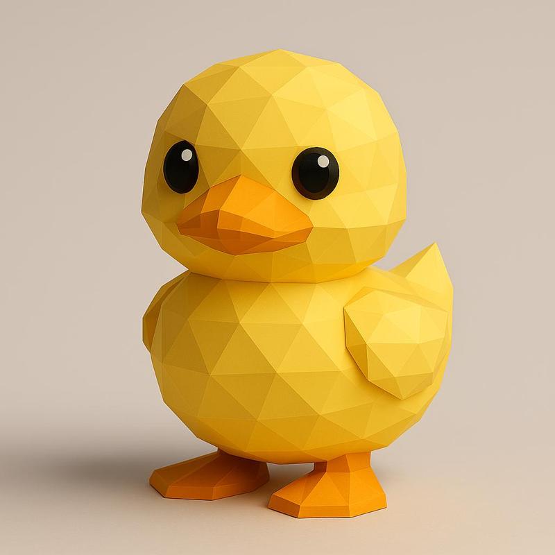 Polygonal Duck Figurine