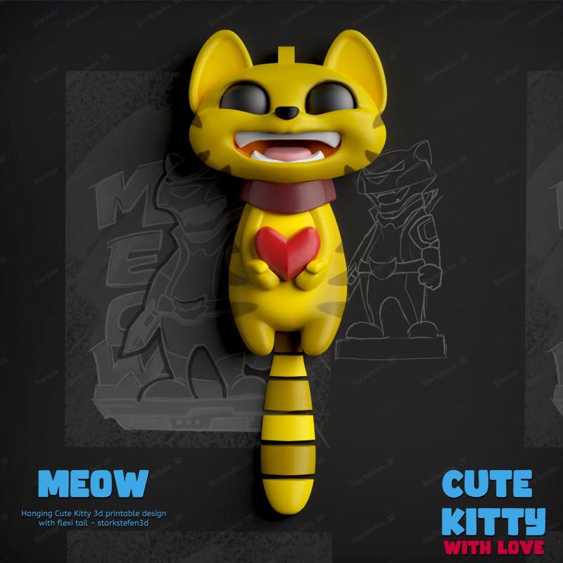 Cat Flexible tail Hanging toy