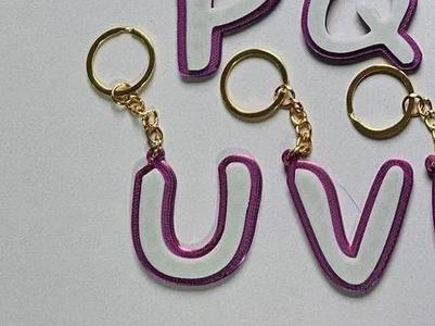 letter U keychain