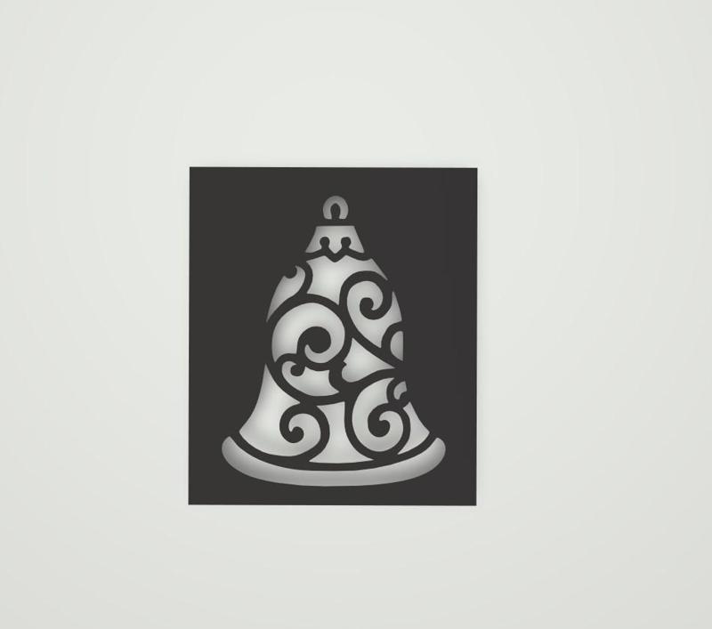 2 Christmas Decorations Stencil