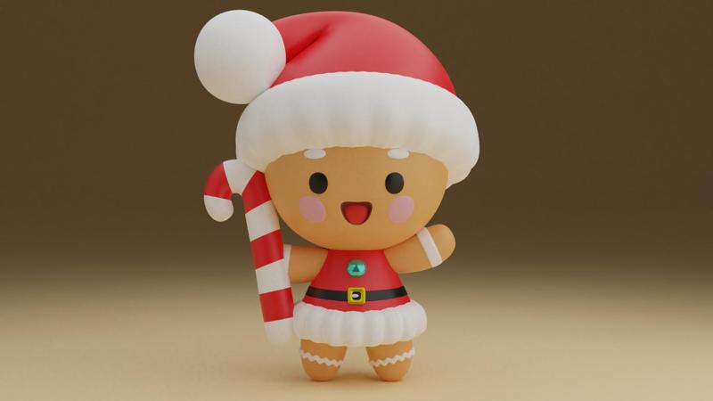 Gingerbread cookie Christmas figure
