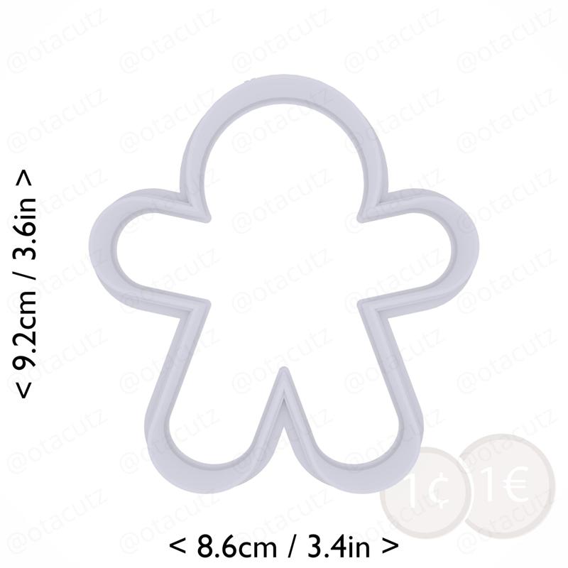 Gingerbread Man Cookie Cutter 3.25in / 8.3cm
