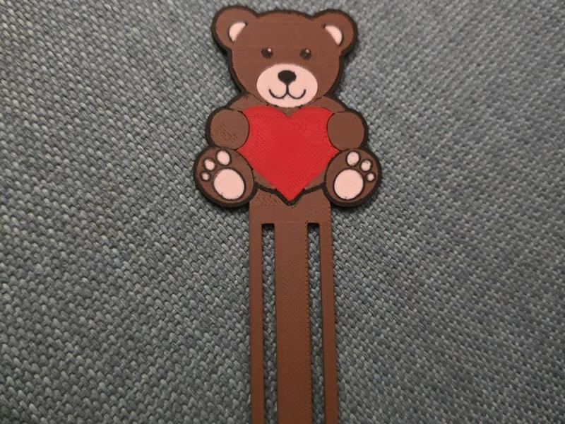Valentine's Day Bear Bookmark